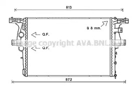 Радиатор охлаждение двигателя AVA QUALITY COOLING IV2126