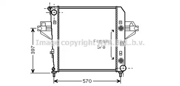 Радиатор охлаждения двигателя AVA QUALITY COOLING JE2043