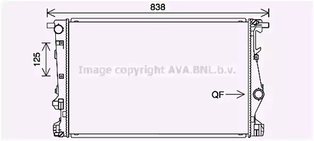 Радиатор охлаждения двигателя AVA QUALITY COOLING JE2075