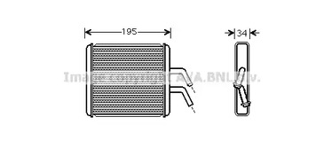 Теплообменник отопления салона AVA QUALITY COOLING KA6044