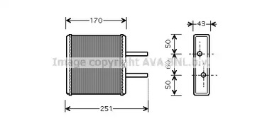 Теплообменник отопления салона AVA QUALITY COOLING KA6046