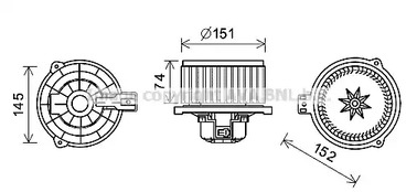 Ka8258 моторчик отопителя AVA QUALITY COOLING KA8258