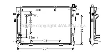 Радиатор охлаждения двигателя AVA QUALITY COOLING KAA2132