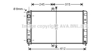 Радиатор охлаждения AVA QUALITY COOLING LA2016