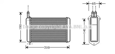 LA6009 AVA QUALITY COOLING Радиатор печки