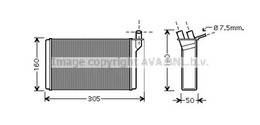 Теплообменник отопление салона AVA QUALITY COOLING LA6018