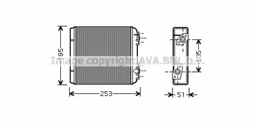 Теплообменник отопление салона AVA QUALITY COOLING LA6020