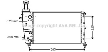 Радиатор охлаждения двигателя AVA QUALITY COOLING LC2066