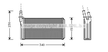 Теплообменник, отопление салона AVA QUALITY COOLING LC6074