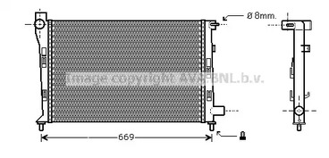 Радиатор системы охлаждения двигателя AVA QUALITY COOLING MS2281