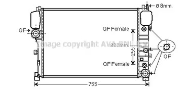 MS2447 AVA QUALITY COOLING Радиатор системы охлаждения