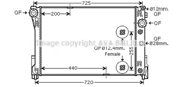 Радиатор охлаждения двигателя AVA QUALITY COOLING MS2491