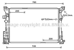 Радиатор охлаждения двигателя AVA QUALITY COOLING MS2652