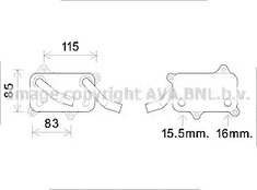 MS3555 AVA QUALITY COOLING Радиатор масляный