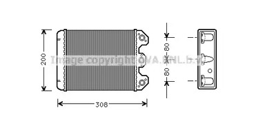 Теплообменник отопления салона AVA QUALITY COOLING MS6102