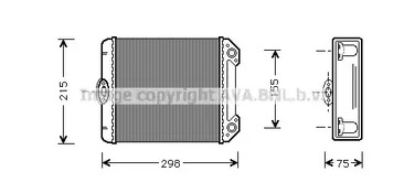 MS6171 AVA QUALITY COOLING Радиатор печки