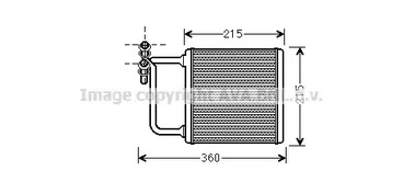 Радиатор отопителя AVA QUALITY COOLING MS6470