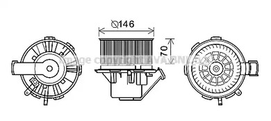 MS8647 AVA QUALITY COOLING Вентилятор салона