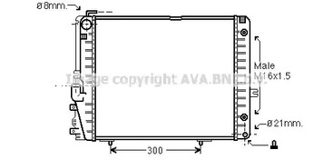 Радиатор системы охлаждения AVA QUALITY COOLING MSA2072