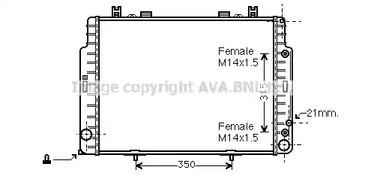 Радиатор системы охлаждения двигателя AVA QUALITY COOLING MSA2131