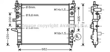 Радиатор охлаждения двигателя AVA QUALITY COOLING MSA2271