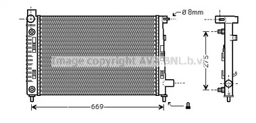 Радиатор системы охлаждения AVA QUALITY COOLING MSA2282