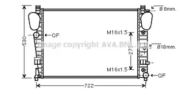 Радиатор системы охлаждения двигателя AVA QUALITY COOLING MSA2306