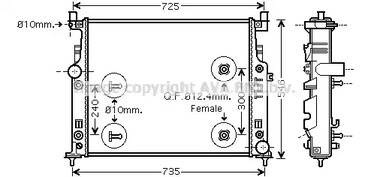 MSA2436 AVA QUALITY COOLING Радиатор системы охлаждения