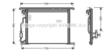 Радиатор кондиционера AVA QUALITY COOLING MSA5280