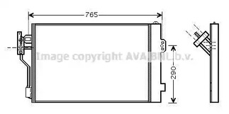 MSA5352D AVA QUALITY COOLING радиатор кондиционера с осушит