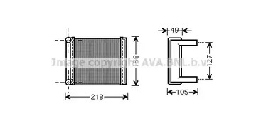 MSA6385 AVA QUALITY COOLING Радиатор отопителя