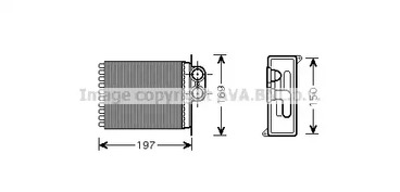 Теплообменник отопление салона AVA QUALITY COOLING MSA6400