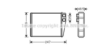 Теплообменник отопление салона AVA QUALITY COOLING MSA6673