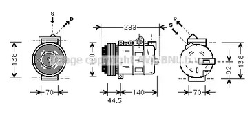 Компрессор кондиционера AVA QUALITY COOLING MSAK277