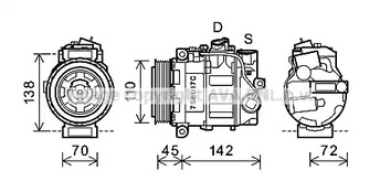 Компрессор кондиционера AVA QUALITY COOLING MSAK615