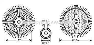 Сцепление вентилятора радиатора AVA QUALITY COOLING MSC408
