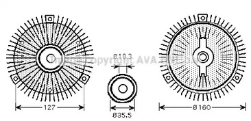 Сцепление вентилятора радиатора AVA QUALITY COOLING MSC409