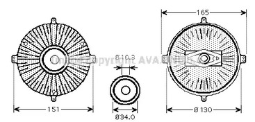 Вискомуфта вентилятора AVA QUALITY COOLING MSC413