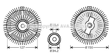 Вискомуфта вентилятора AVA QUALITY COOLING MSC415