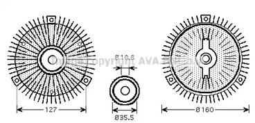 Вискомуфта вентилятора AVA QUALITY COOLING MSC417