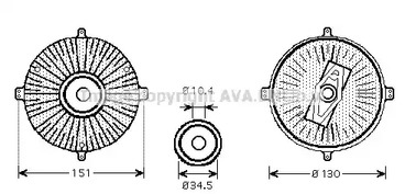 Сцепление вентилятора радиатора AVA QUALITY COOLING MSC420