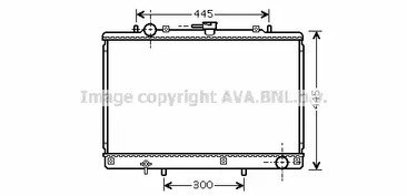 Радиатор охлаждения двигателя AVA QUALITY COOLING MT2188