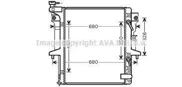 Радиатор системы охлаждения двигателя AVA QUALITY COOLING MT2205