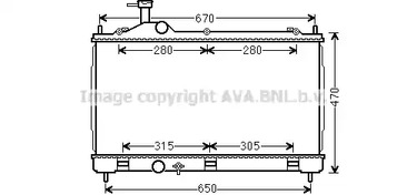 Радиатор охлаждения двигателя AVA QUALITY COOLING MT2256