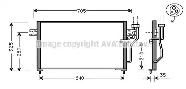 Радиатор кондиционера AVA QUALITY COOLING MT5105