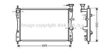 MTA2172 AVA QUALITY COOLING Радиатор охлаждения двигателя