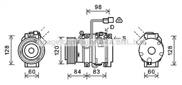 Компрессор кондиционера AVA QUALITY COOLING MTAK227