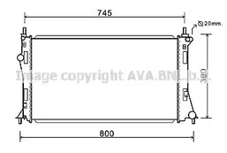 Радиатор охлаждение двигателя AVA QUALITY COOLING MZ2249
