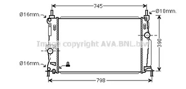 Радиатор охлаждения двс AVA QUALITY COOLING MZ2254