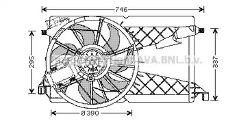 Вентилятор радиатора AVA QUALITY COOLING MZ7530